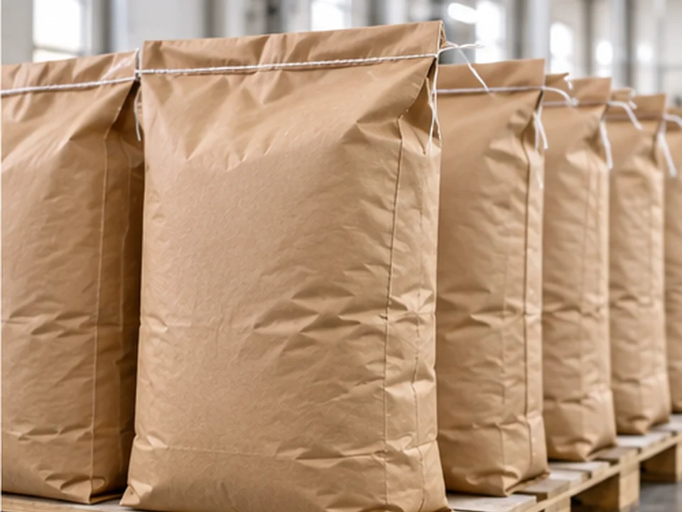 Sewn dan Block Bottom Paper Sack untuk tepung pati dan bahan pangan bubuk