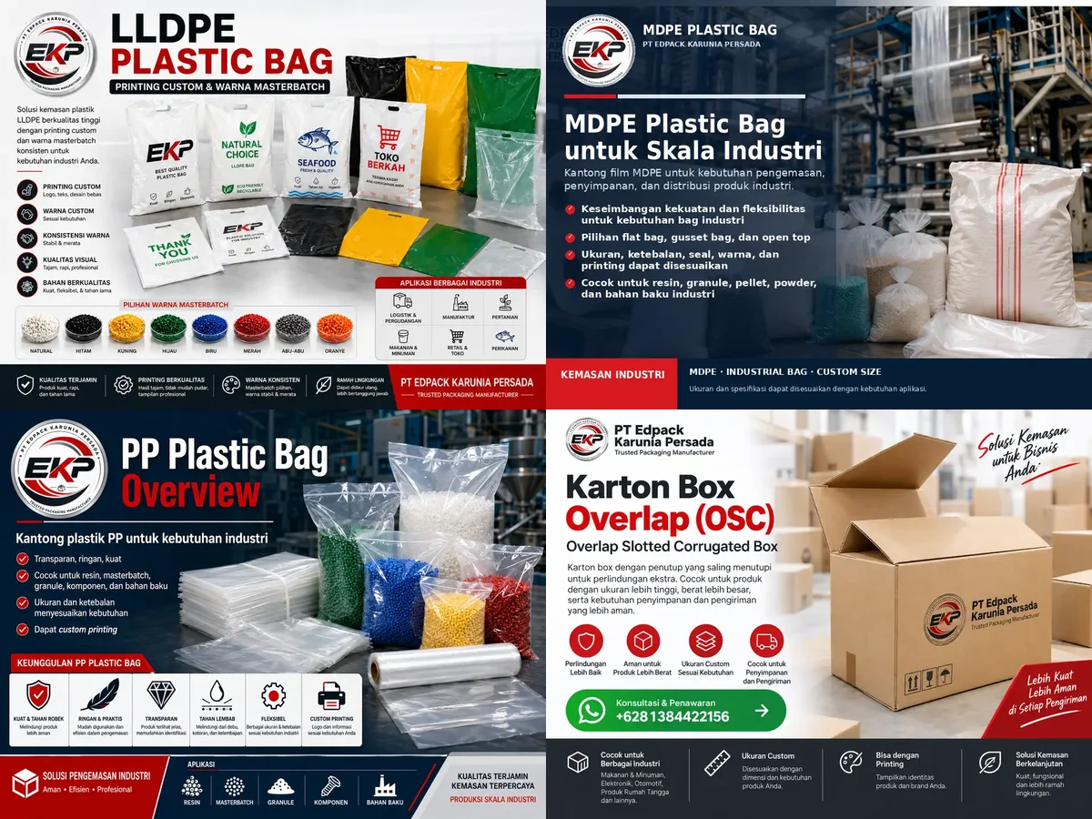 Pengemasan Produk Industri - beberapa produk perwakilan