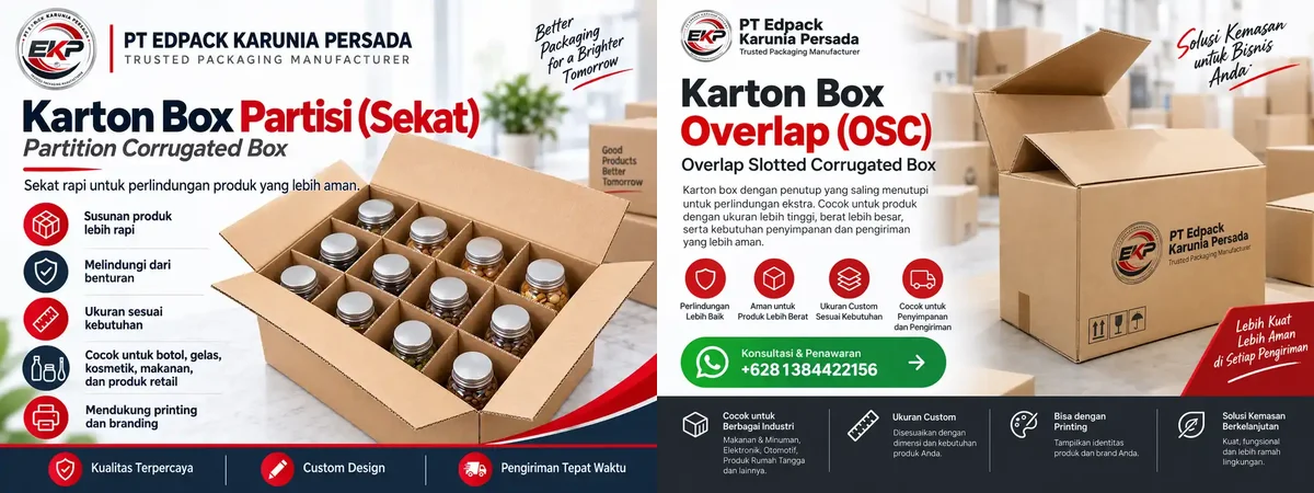 Perlindungan selama Pengiriman - beberapa produk perwakilan