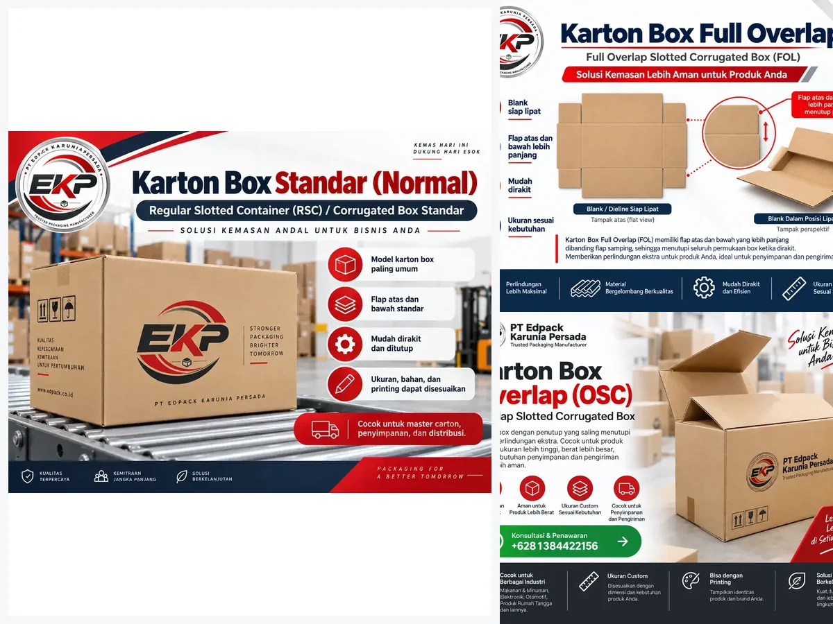 Karton Box Slot - beberapa produk perwakilan