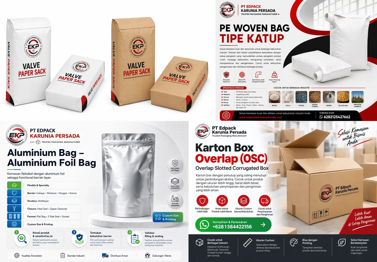 Produk Kemasan Industri - beberapa produk perwakilan