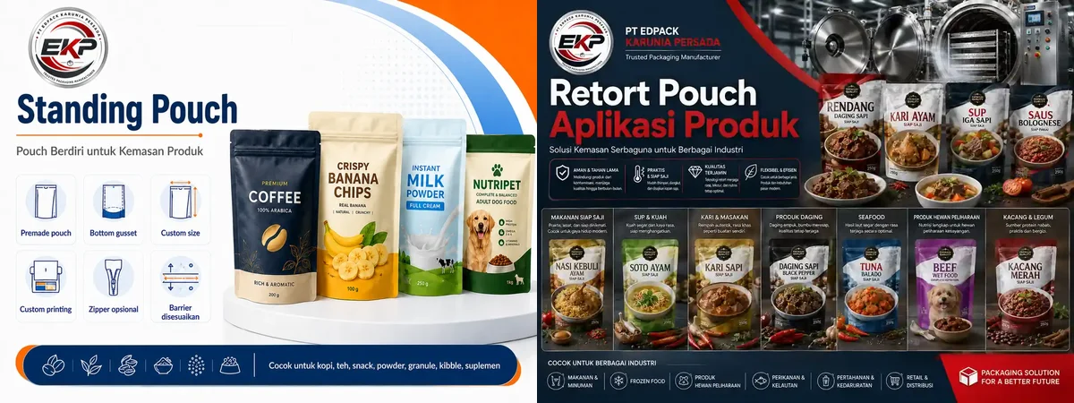 Premade Pouch Filling - beberapa produk perwakilan