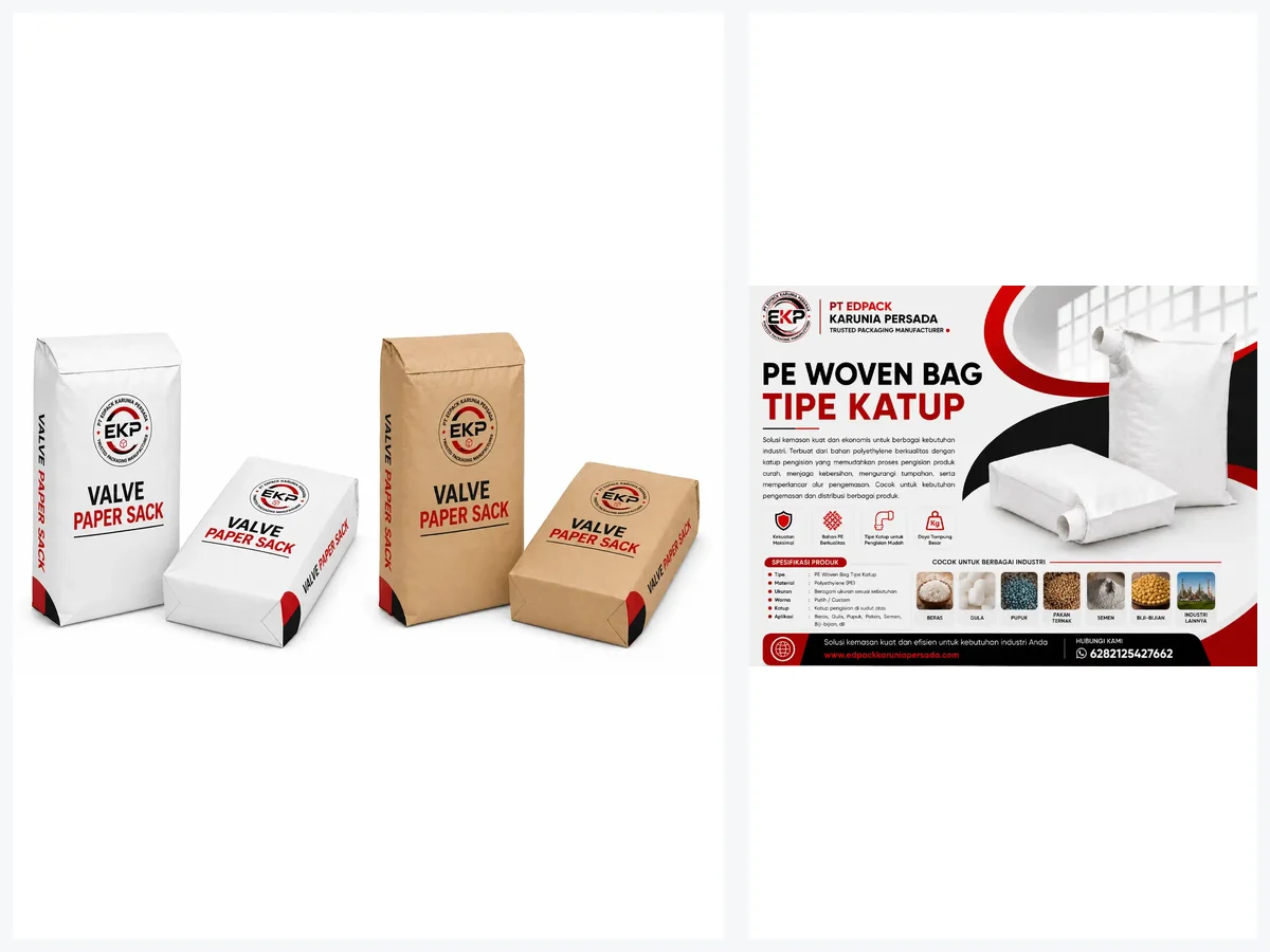 Pengemasan Produk Curah Kering dengan Valve Filling - beberapa produk perwakilan