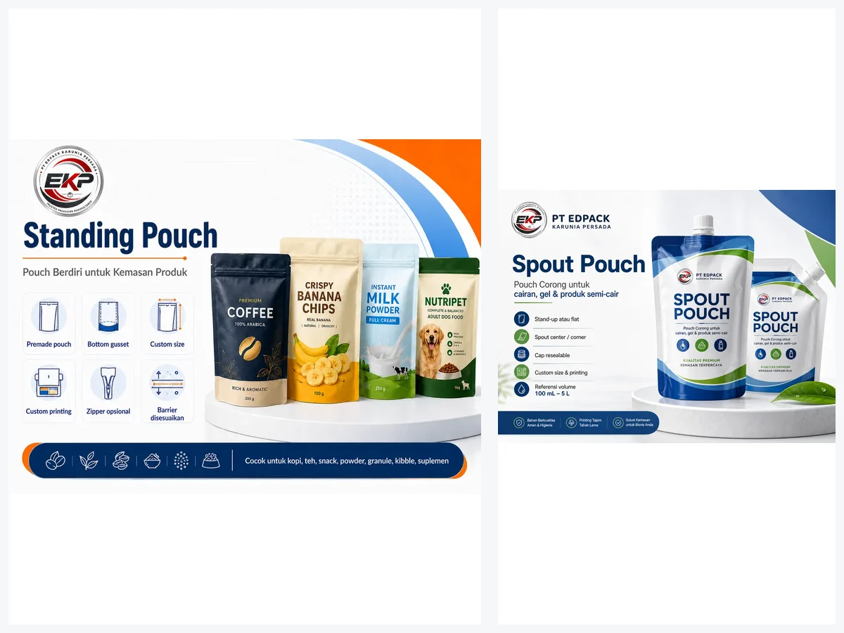 Pouch & Premade Packaging - beberapa produk perwakilan