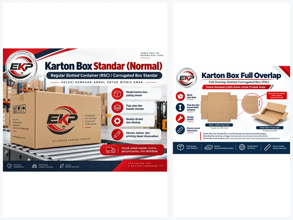 Karton Box Slot - beberapa produk perwakilan