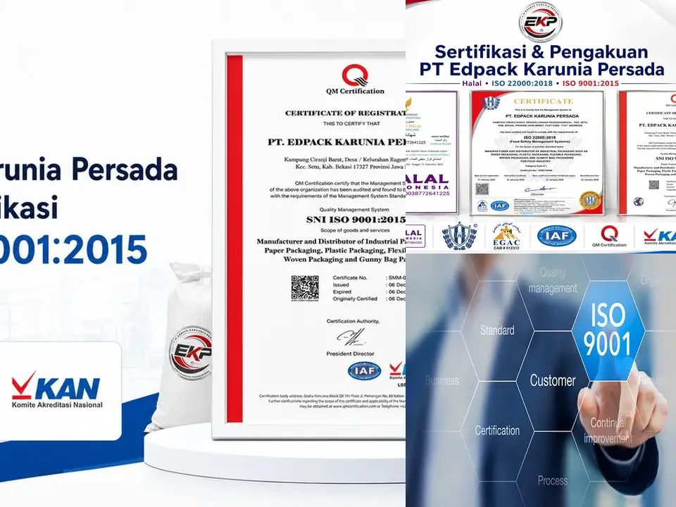 Sertifikasi ISO 9001:2015 - beberapa gambar perwakilan