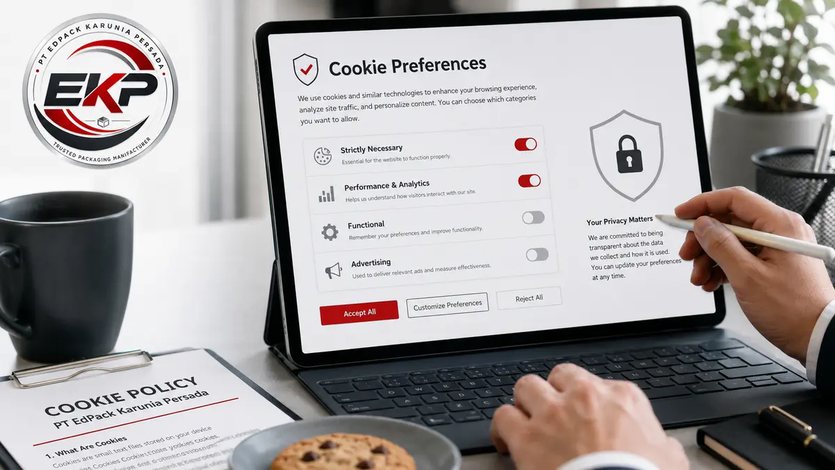 Kebijakan Cookie 7 Kebijakan Cookie PT Edpack Karunia Persada