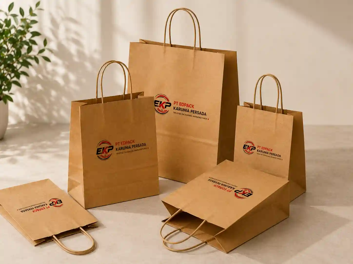 Brown Kraft Shopping Bag - Tas Belanja - Kantong Kertas Kraft Coklat 5 Brown Kraft Shopping Bag High Performance