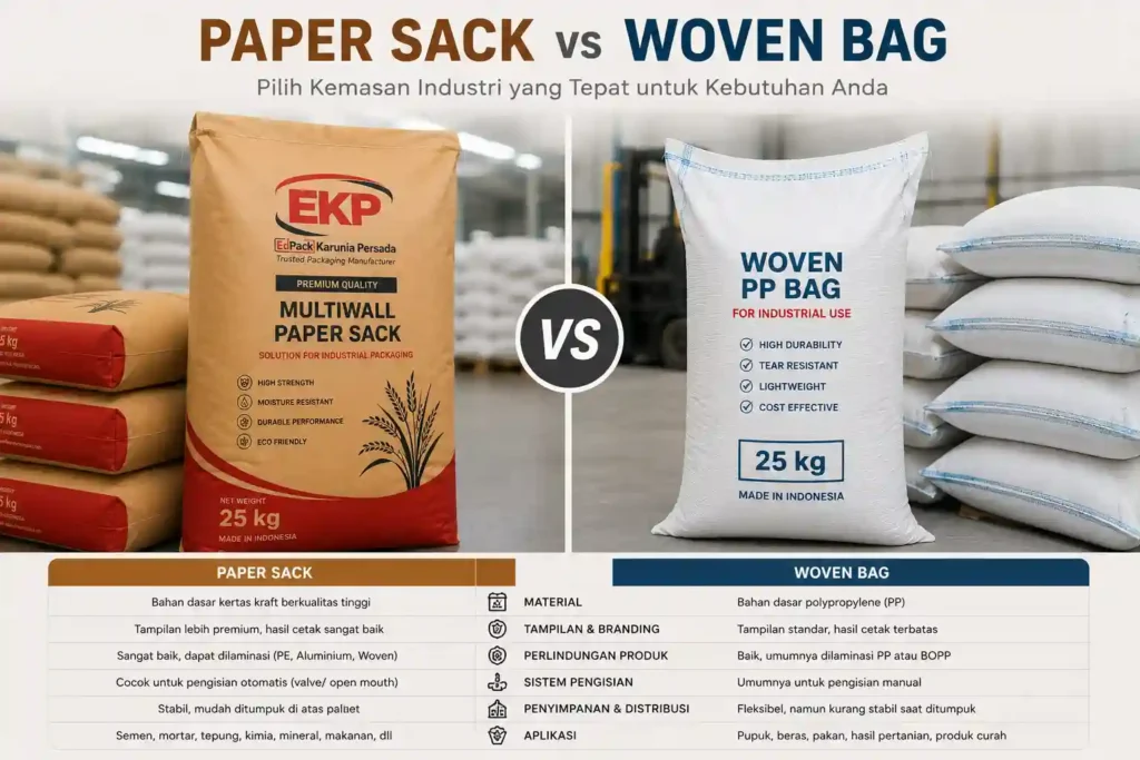 Paper Sack vs Woven Bag: Mana yang Lebih Tepat untuk Industri Anda?