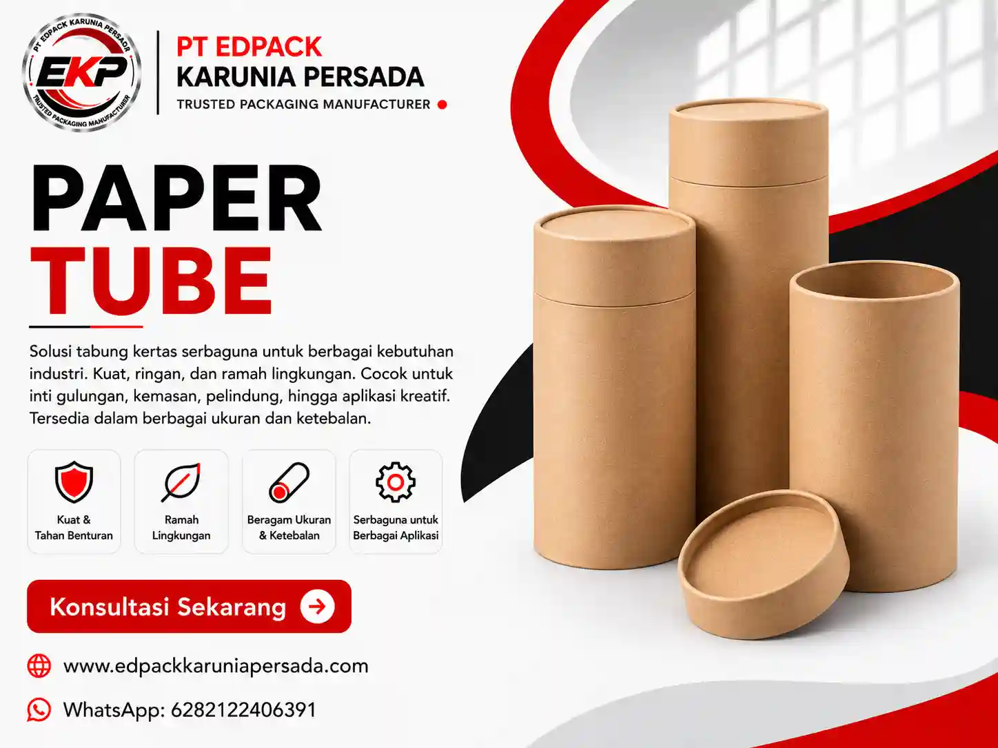 Paper Tube - Tabung - Tube Kertas 6 Paper Tube Tabung dan Selongsong Kertas EdPack