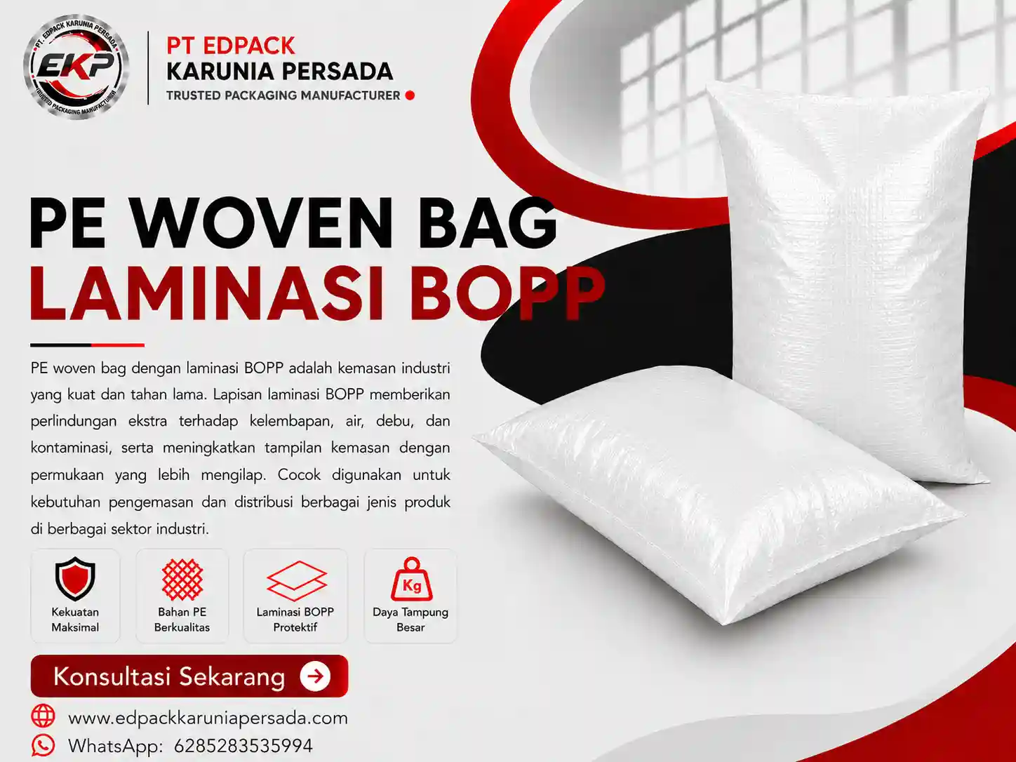 PE Woven Bag Laminasi BOPP - BOPP Laminated PE Woven Bag 6 PE Woven Bag Laminasi BOPP Laminated PE Woven Bag EdPack