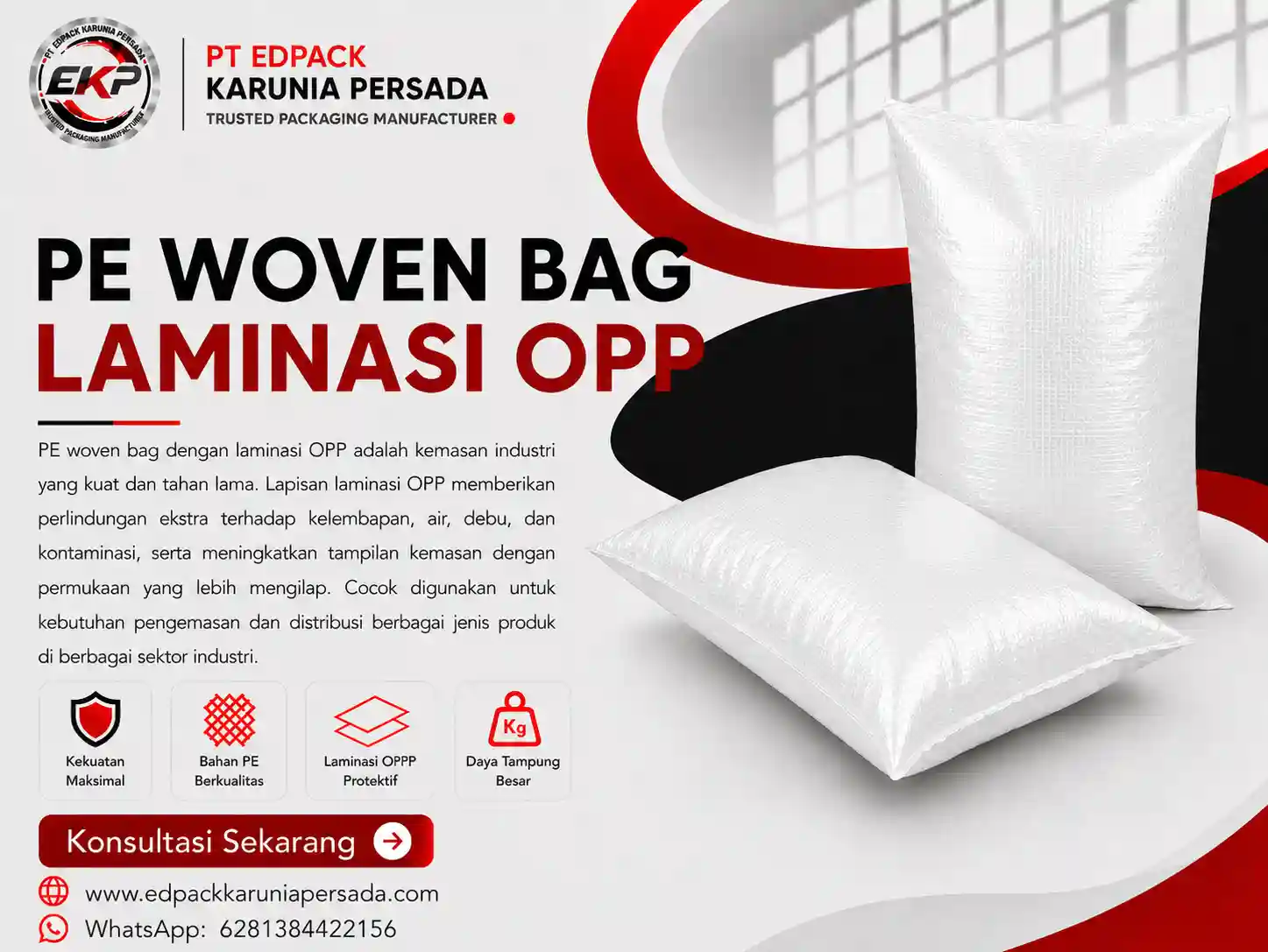 PE Woven Bag Laminasi OPP - OPP Laminated PE Woven Bag 6 PE Woven Bag Laminasi OPP Laminated PE Woven Bag EdPack