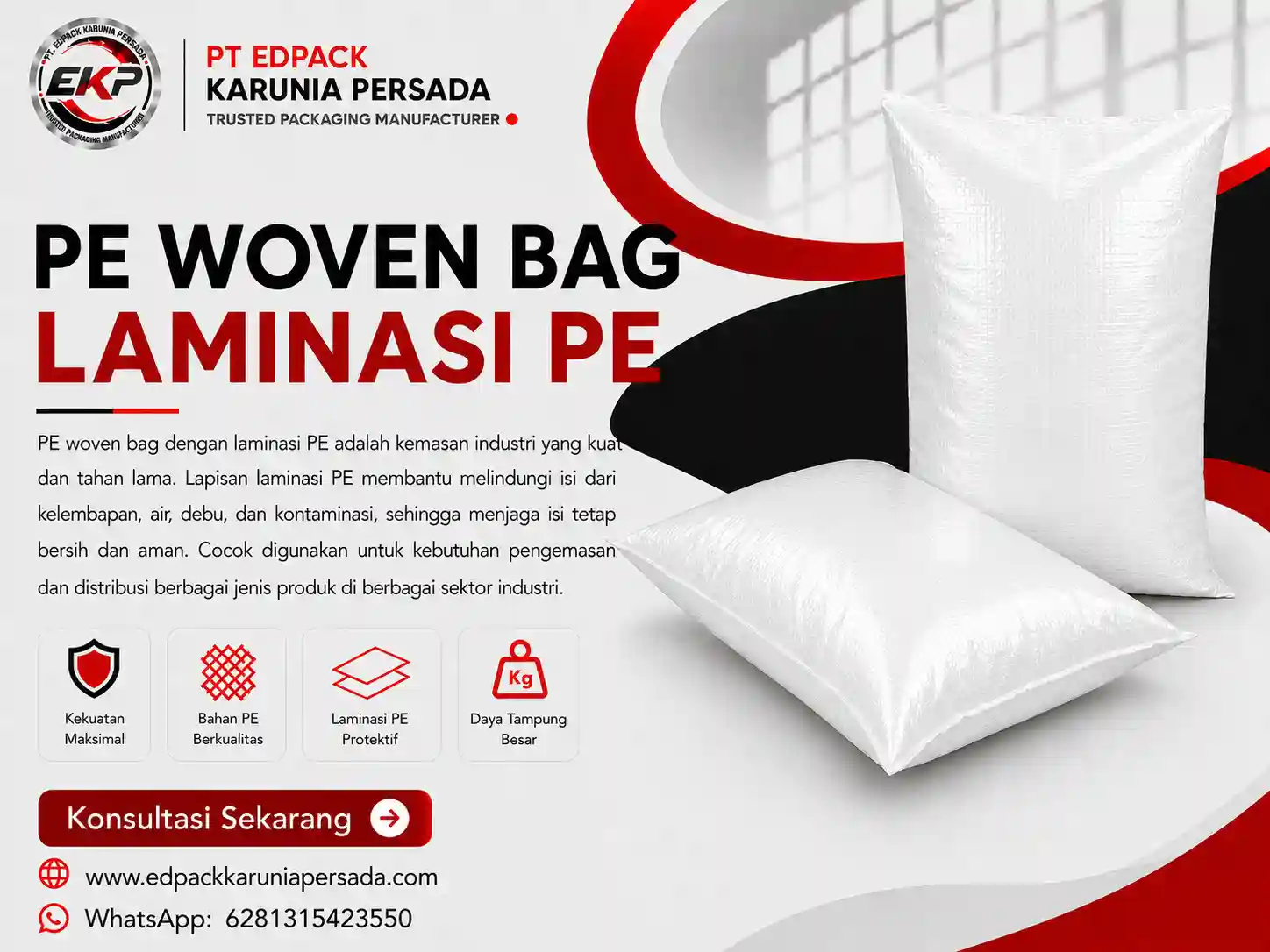 PE Woven Bag Laminasi PE PE Laminated PE Woven Bag EdPack