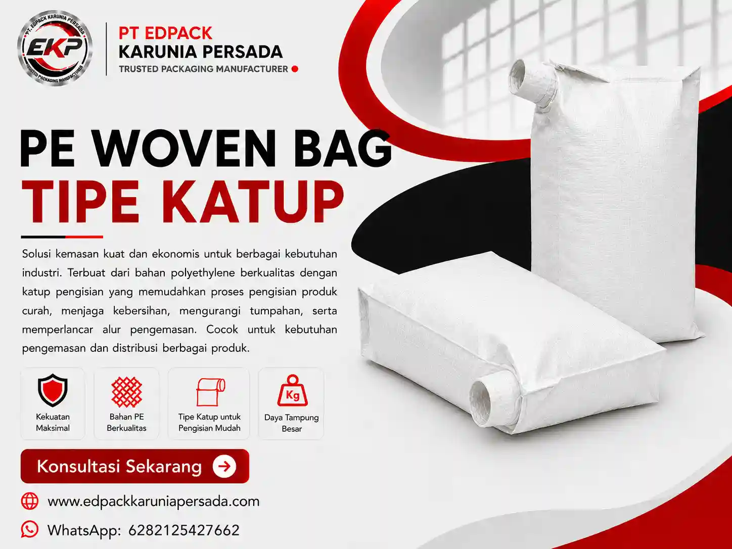 PE Woven Bag Tipe Katup - Valve PE Woven Bag 6 PE Woven Bag Tipe Katup Valve PE Woven Bag EdPack