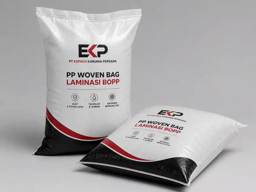 Produk Pengguna PP woven bag laminasi BOPP untuk branding dan informasi produk