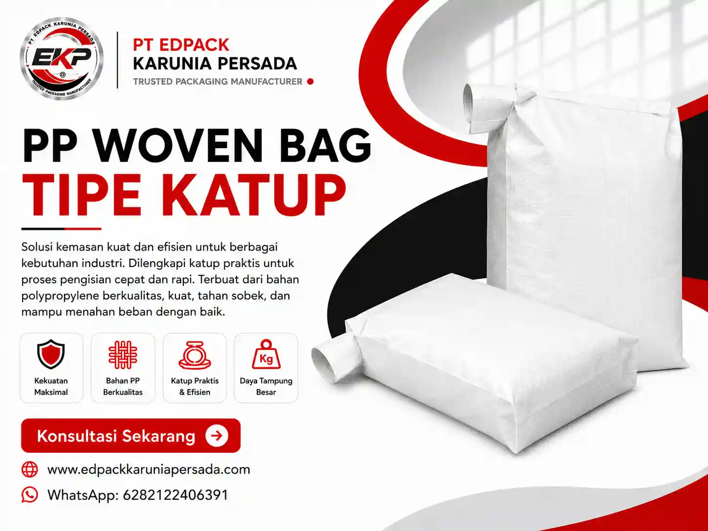 PP Woven Bag Tipe Katup Valve PP Woven Bag EdPack