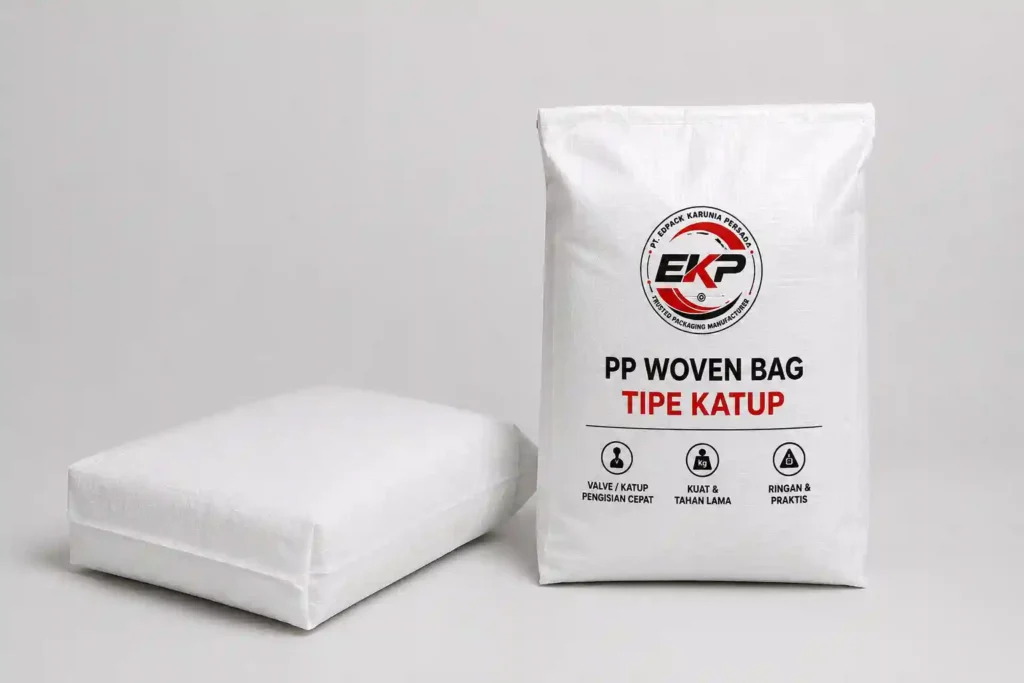 Keunggulan PP Woven Bag: Struktur, Kinerja, dan Batas Penggunaannya 4 PP woven bag tipe katup untuk proses filling produk industri