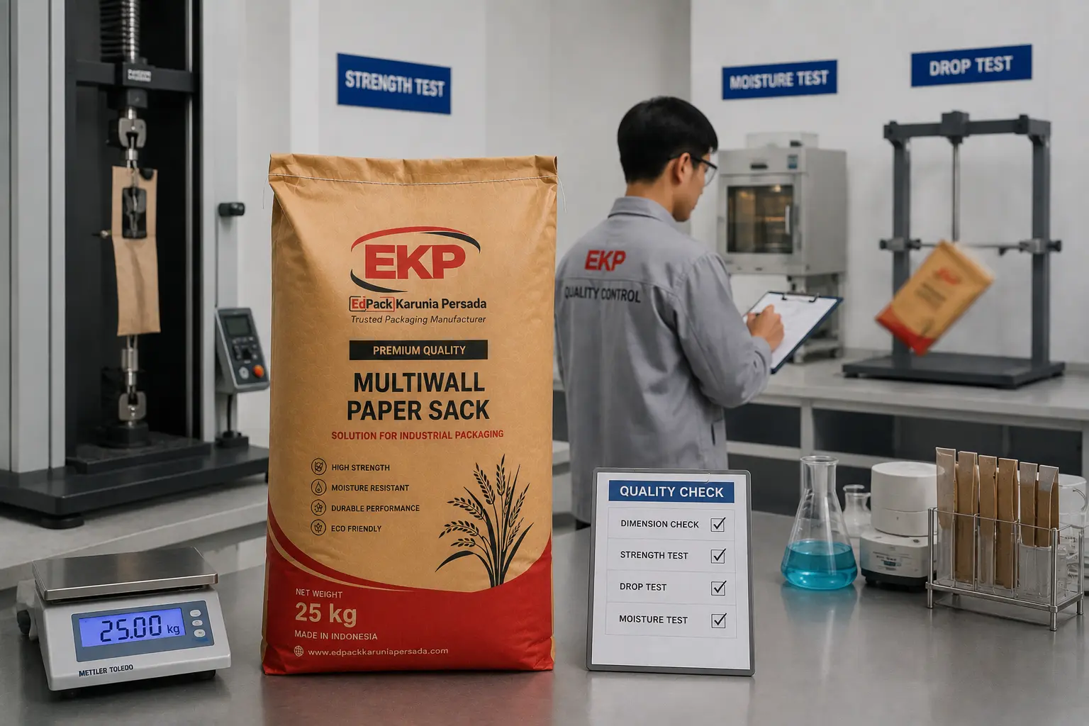 quality control - quality check - paper sack edpack persada