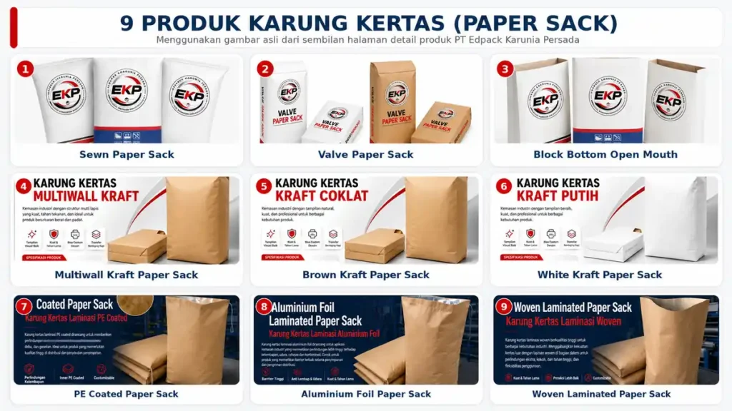 Paper Sack untuk Berbagai Kebutuhan Industri