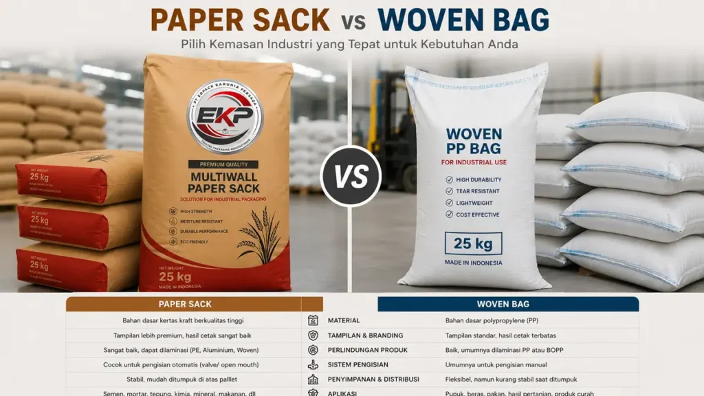 Paper Sack vs Woven Bag: Perbedaan, Keunggulan, dan Cara Memilih 2 Paper Sack Vs Woven Bag EKP featured