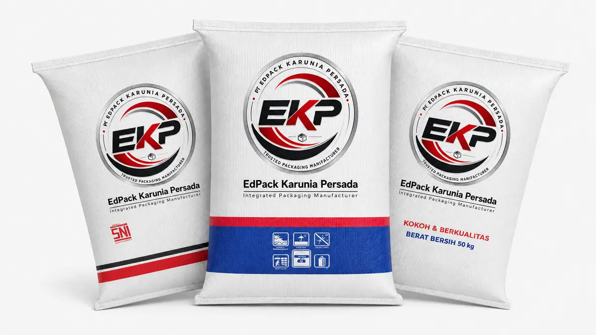 Karung kertas tipe jahit bawah dan atas dengan katup