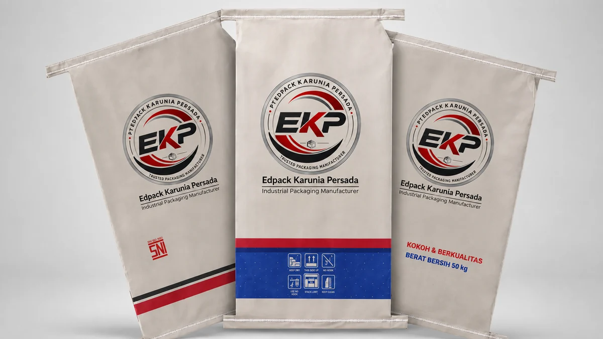 Sewn Paper Sack tipe jahit bawah dan atas dengan katup