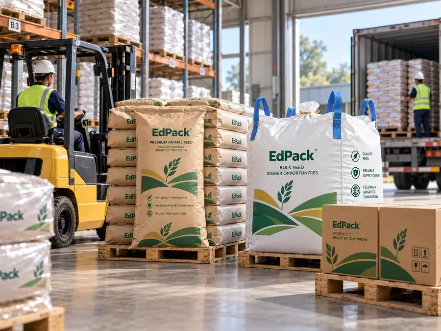 Palletizing, gudang dan distribusi kemasan pakan industri